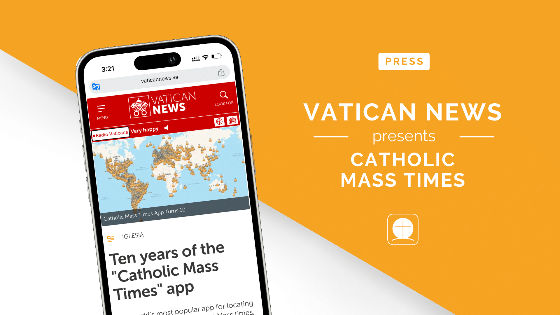 Vatican News features the Catholic Mass Times app